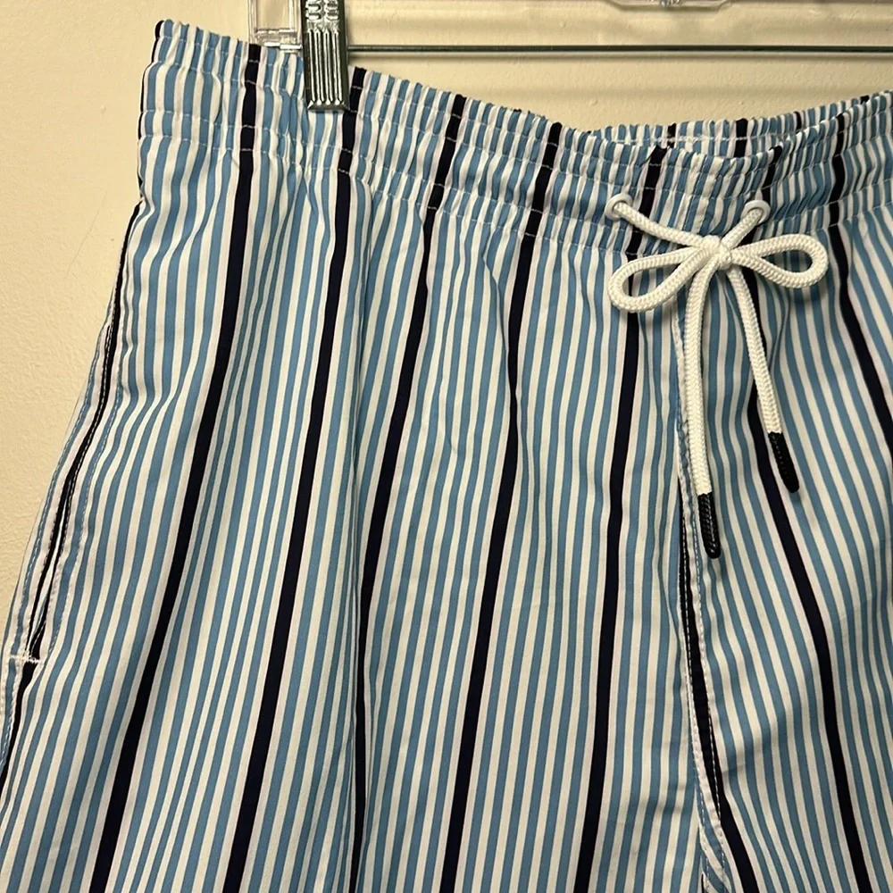 Trunks Surf & Swim Co Men’s Blue Striped Swim Trunks Size XL